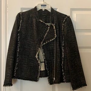 Ann Taylor tweed blazer/moto jacket